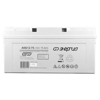 Аккумулятор для ИБП Энергия АКБ 12-75 (тип AGM) - Инверторы - Аккумуляторы - Магазин электрооборудования для дома ТурбоВольт
